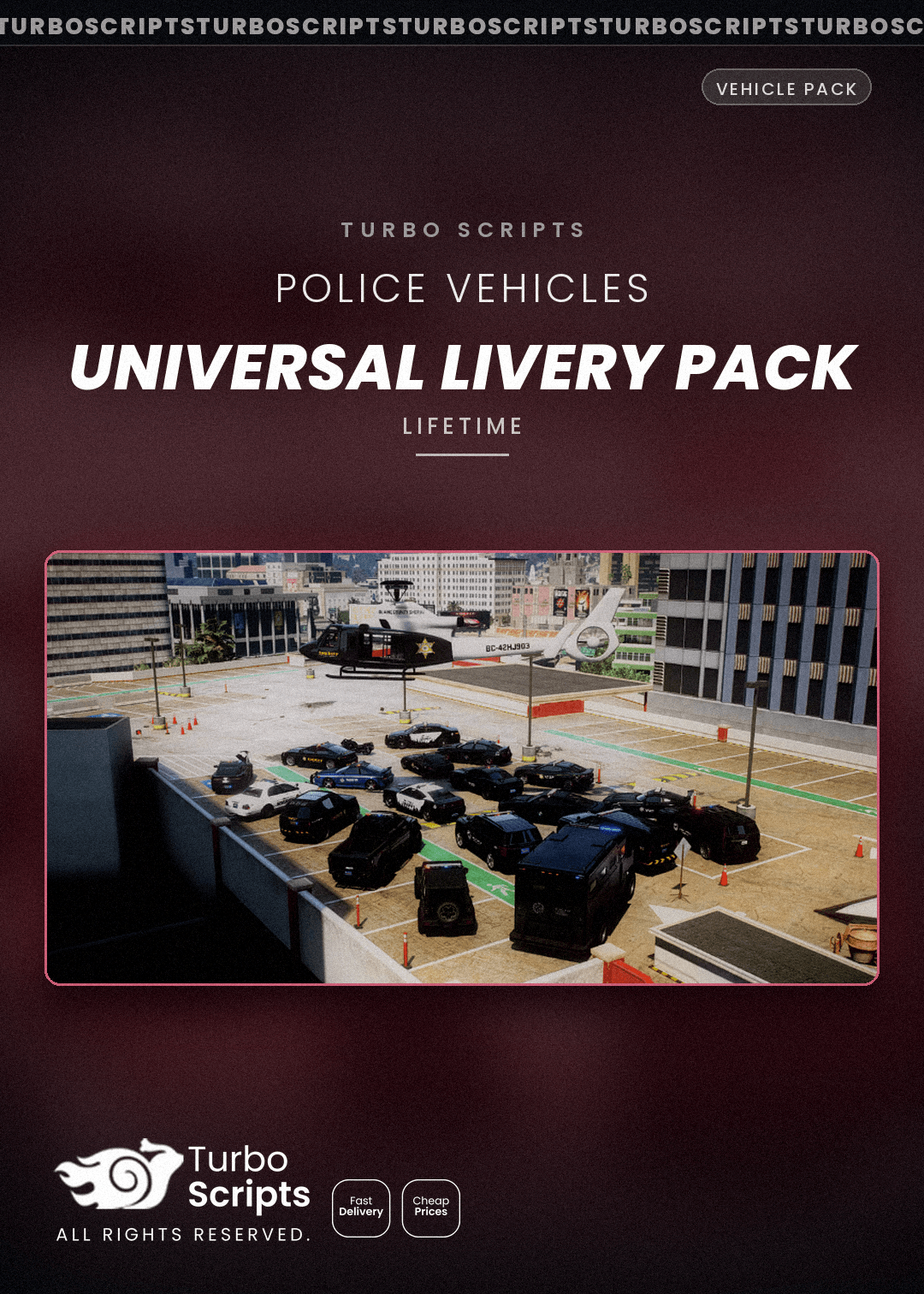 Turbo Universal Livery Police Vehicle Pack (Lifetime)