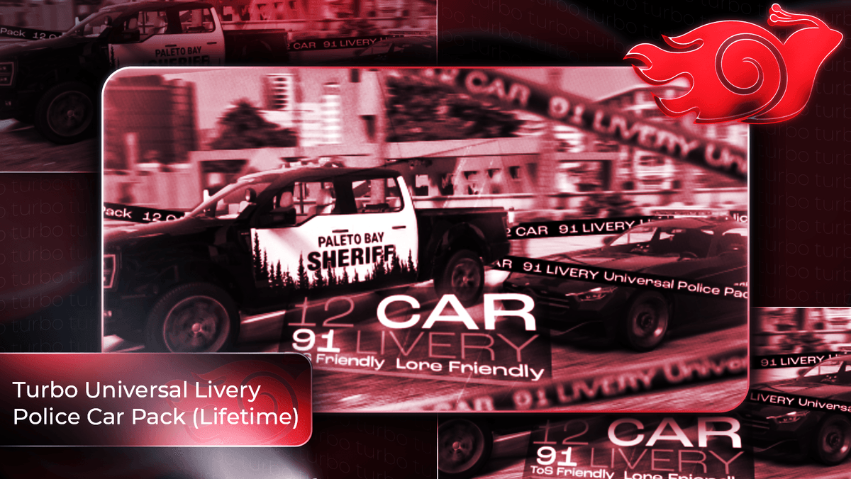 Turbo Universal Livery Police Vehicle Pack (Lifetime)